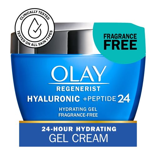 Olay Regenerist Hyaluronic + Peptide 24 Gel Face Moisturizer, Fragrance-Free 1.7 oz