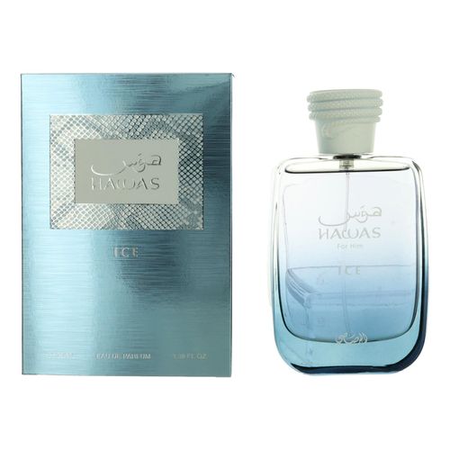 Rasasi Hawas Ice Eau De Parfum Spray for Men, 100ml/3.4 Fl Oz